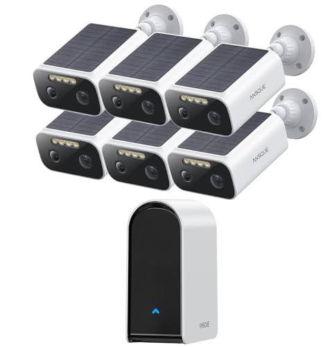 Image of ANSQUE 2K QHD Solar Powered Security Camera Wireless Outdoor, 6-Cam System