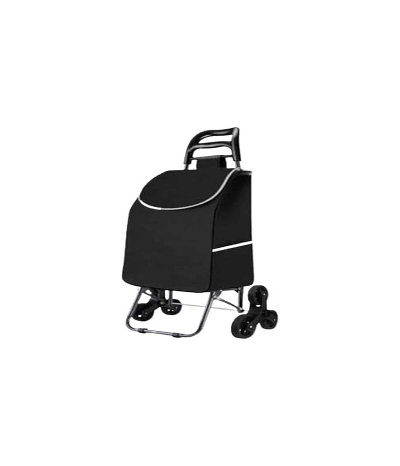 Fgjsfhrdtu Black 6-Wheel Stair Climbing Trolley, 45L Detachable Bag Folding Cart(Black)