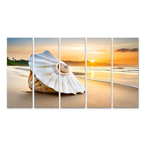 Tableau sur toile coquillage plage pour décoration murale de salon - 2