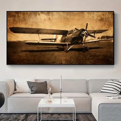 Impression d'art moderne avion grand format horizontal sans cadre - 4
