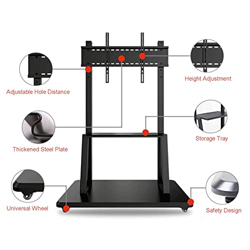 Carro Soporte TV 32-65 Pulg, Móvil, Negro miniatura 3