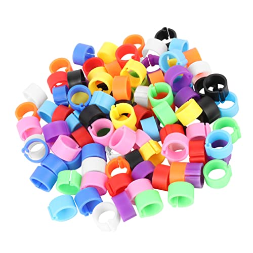 BESPORTBLE 150 Piezas Tobillera de Paloma mensajera Banda de Pollo numerada Anillos Anillo de pájaro Identificación avícola Anillo de pie de Paloma Loro Anillo de Palomas el plastico Colorful