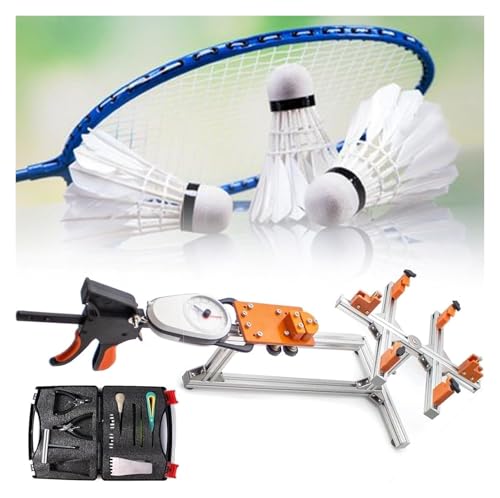 KEuLen Besaitungsmaschine für Schläger, Saitenmaschine für Squash-, Tennis- oder Badmintonschläger, Montage mit 6 Punkten