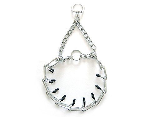 Dog Training Spike Collar Choke Chain Chrome Plated Prong Collar With Quick And Secure Connector
