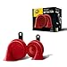 HELLA 007424801 Twin Trumpet High/Low Tone 12V Horn Kit with Bracket, Red