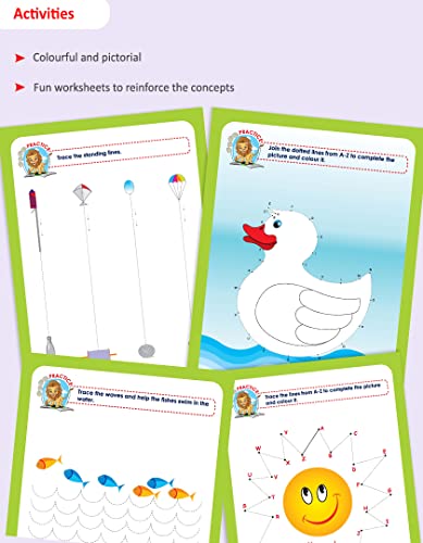 Image of Woodsnipe Alphabet & Number Practice for Preschool Ages 2 to 4 Years | Pattern Writing, Capital Letters, Number 1-20 with ample activity worksheets| Notebook Style | English-Maths Home-schooling Pack