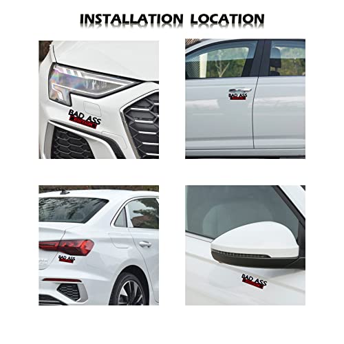 Image of GaRhomxy Trick Edition Emblem, Car Exterior Emblems Badge 3D Sticker Decal, 3D Fender Badge Decal Car Truck Replacement for Universal Vehicle, Car, car Parts & Accessories (Black /Red)