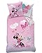 CTI Kinder-Wendebettwäsche Minnie Mouse Reenforzado - Rosa, 80x80 + 135x200 cm