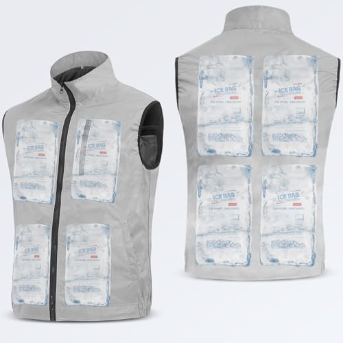 Cooling Vest for Women & Men Ice Vest for Hot Weather Outdoor Work, Waterproof Cooling Ice Vest with 24 Ice Packs2