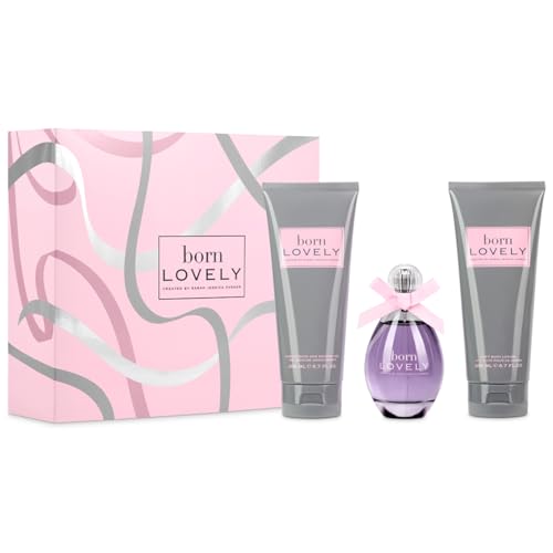 Set de regalo de perfume Sarah Jessica Parker Born Lovely (incluye 100 ml de eau de parfum para mujer, 200 ml de gel de ducha y 200 ml de loción corporal) Sets de regalo de perfume para mujer
