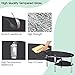 Multigot Glass Coffee Table, 3-Tier Transparent Clear End Table with Metal Legs, Oval Shaped Sofa Side Table for Living Room Patio Office (Black)