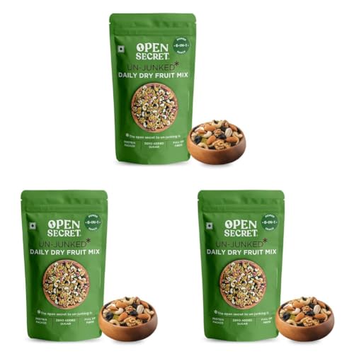 Image of Open Secret Premium Mixed Dry Fruits | 500gm, 6 Superfood in 1 Mix | Dry Fruits Mixed pack, Mix Dry Fruits, Mixed Nuts, Contains Cashews, Almonds, Pista & more Healthy Snacks (Pack of 3)