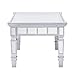 SEI Furniture Glenview Mirrored Matte Silver Trim Coffee Table