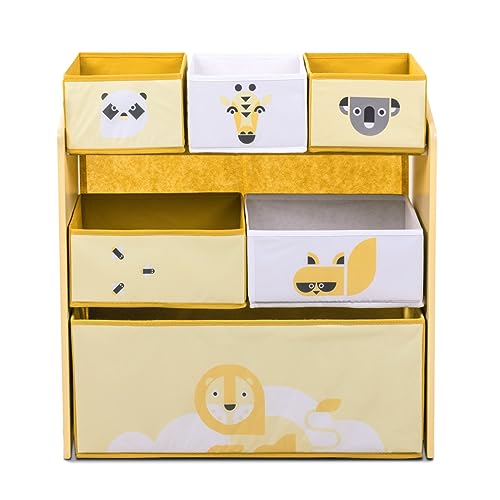 Beeloom - Estantería para niños de Madera, Sweet Safer, con 6 cajones de Almacenamiento para Juguetes y Libros, Color Amarillo.