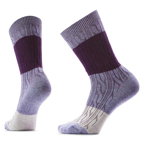 Image of Smartwool Womens Everyday Color Block Cable Crew Socks