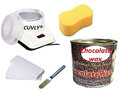 Image of Wax Machine Waxing Kit Combo Wax Heater Machine, 600 gram Hot Wax Cream, 70 pieces Wax Strips and Knife, Hair removal Waxing Kit, Wax Kit for women and mens, Wax Heater Combo (CHOCOLATE)