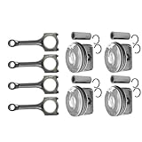 Zieichy 4Pcs Connecting Rods W/Pistons & Rings Set For BMW MINI Cooper S JCW R55 R56 R57 R58 R59 N14B16A N14B16C 1.6 Turbo，Replace 11257576973 1124762125
