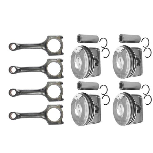 Zieichy 4Pcs Connecting Rods W/Pistons & Rings Set For BMW MINI Cooper S JCW R55 R56 R57 R58 R59 N14B16A N14B16C 1.6 Turbo，Replace 11257576973 1124762125