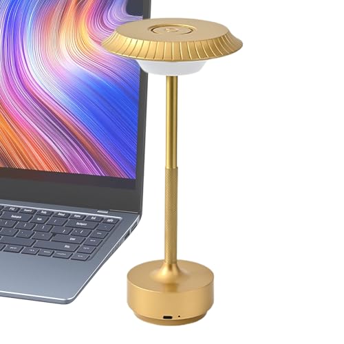 Léger En Avec L'OVNI, Lampe De Bureau Tactile, Lampe De Bureau Vintage, Le Design Rétro Inspiré De L'UFO Avec 3 Modes Légers, Une Commodité Rechargeable...