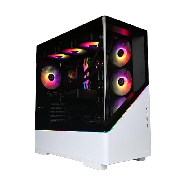 CyberPowerPC Luxe Gaming PC - Intel Core Ultra 7 265KF, AMD Radeon RX 9070 XT 16GB, 32GB RAM, 2TB NVMe SSD, 750W 80+ PSU, Wi-Fi, Liquid Cooling, Windows 11, Amethyst Curve RGB