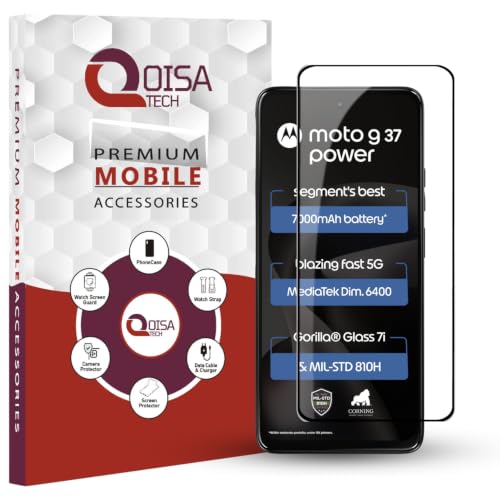 Image of Premium Tempered Glass Screen Protector Guard For Motorola G37 Power 5G (6.67 Inch, Pack of 1) | Edge to Edge Coverage With Easy to installation kit