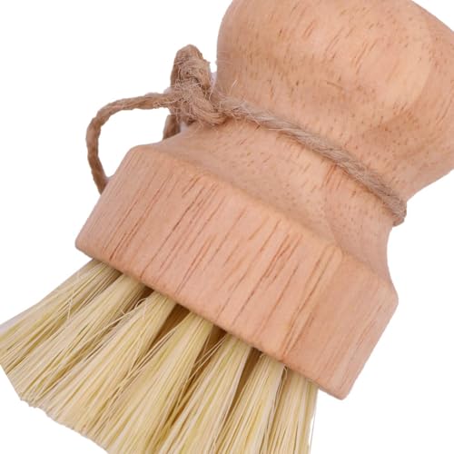 Tiardey 2PCS Bamboo Dish Brush Wooden Washing up Brush Eco Natural Wood Sisal Fibre Bristle Dish Brush for Dish Washing Cast Iron Pots Pans Skillet Sink - Image 7