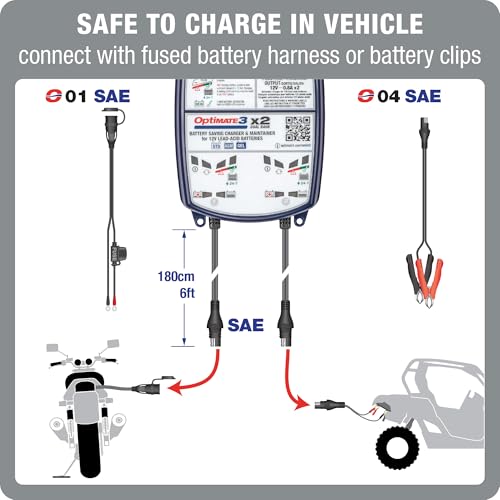 Optimate 3 x 2 Bank, TM-451, 2-Bank x 7-Step 12V 0.8A Battery Saving Charger-Tester-maintainer