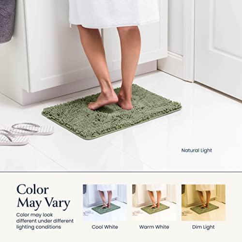 BELADOR Bathroom Rugs Sets 2 Piece - Plush Bath Mat Set Quick-Dry Soft Chenille Bathroom Mat with Rubber Backing, Absorbent Bath Rugs for - Bath Mats 24x17 + 30x20