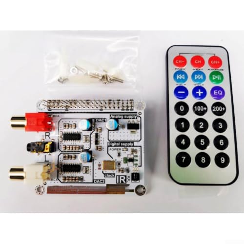 Módulo decodificador digital I2S de 24 bits y 192 kHz con control remoto para Raspberry Pi 4B 7