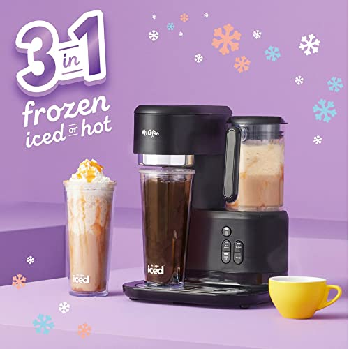 Mr-Coffee-3-in-1-Single-Serve-Iced-and-Hot-CoffeeTea-Maker-with-Blender-with-Reusable-Filter-Scoop-Recipe-Book-2-Tumblers-Lids-and-Straws-Black
