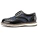 JITAI Boy's Oxford Toddler Dress Shoes Casual Comfort Uniform Formal Fashion Shoes, Blue/02, 4 US