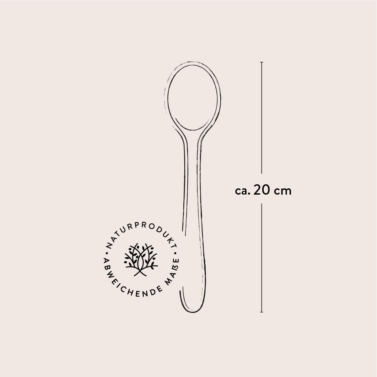 Petite Cuillère En Bois D'Olivier Massif 13 Cm - Fabriquée à La Main Par Battle-Merchant