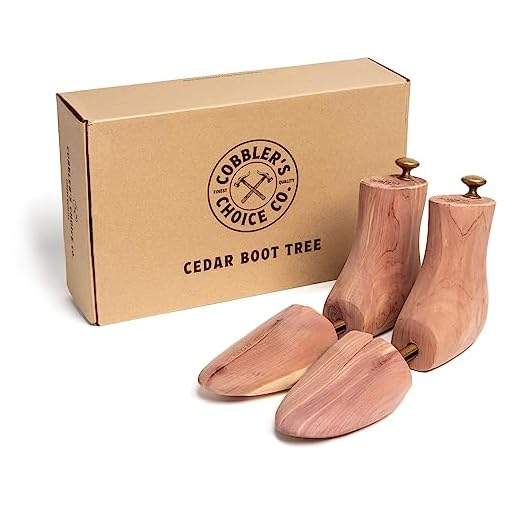 Cobbler's Choice Cedar Boot Trees for Men - Aromatic Wood with Split Toe