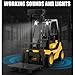 WANZRXX 1/8 RC Forklift 10-Channel Remote Control Forklift Truck Fully Functional 2.4G Construction Vehicle Heavy Equipment Automatic Presentation Engineering Truck Lift & Transport Action