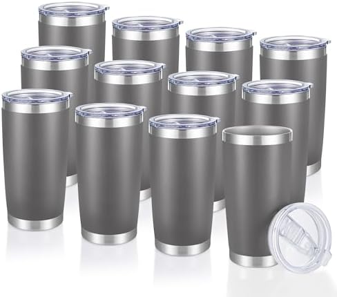 20 oz Tumblers Bulk Stainless Steel Tumbler with Lid Double Wall ...