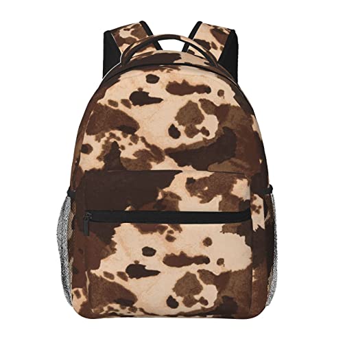 Sac d'école cuir marron grande capacité ordinateur portable pour navetteur