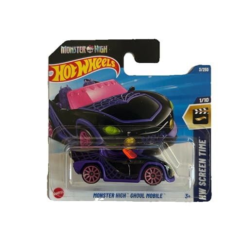 Hot Wheels Véhicule à 'échelle 1:64 pour jouer ou exposer Collection de voitures Cadeau pour enfants Modèle 2025 Choisissez 1 voiture HYX62 3250 Monster High Ghoul Mobile