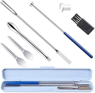 Capsule Filling Machine Kit for Pill Filler - Micro Spoon Spatula Tool for Gel Capsules Fast Fill Tray with Herb Powder Tamper Tools Sizes # 000 00 0 1 2