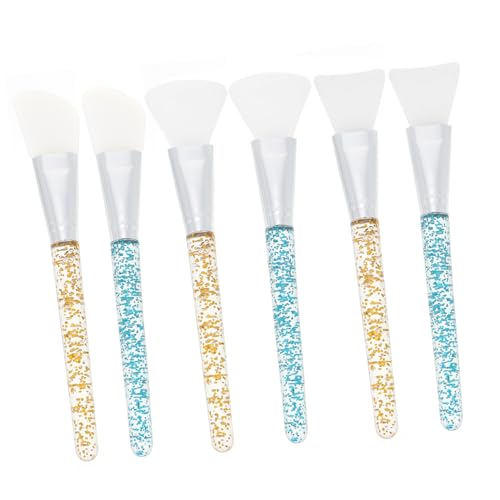 Healvian 6 Piezas Brochas de Silicona para Faciales de Cepillos de para de Barro Diseño Ergonómico para Profesional y Diario