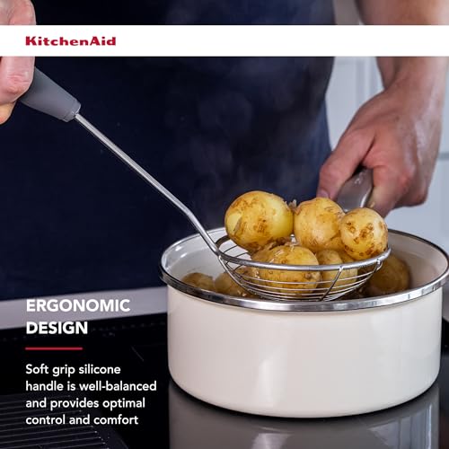 KitchenAid Soft Grip Skimmer - Charcoal Grey