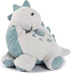 TCBunny Baby Dinosaur Bedtime Stuffed Animal Plush Toy 15", (Stegosaurus-Grey)