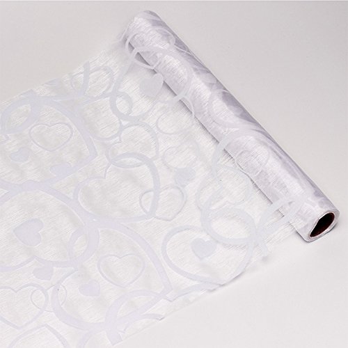 Générique Chemin DE Table Coeurs Blancs 30 CM X 5 M