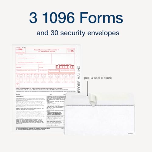 Adams 1099 NEC Forms 2025, 4-Part Kit for 30 Recipients, Includes 30 Envelopes, 3 1096 Forms, QuickBooks Compatible, eFile Access and Printing Through Adams Tax Forms Helper Software (1017234) by Adams - Image 7