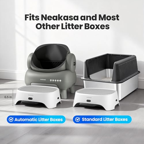 Image of Neakasa Airstep, 2-in-1 Litter Box Air Purifier & Cat Step, 3-Mode Odor, Dust & Pet Hair Control, Air Filter Compatible with M1 Plus / M1 Lite and Most Automatic & Basic Litter Boxes