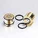 COOEAR Surgical Steel Plugs Ear Gauges Piercing Earrings Bar Style With Two O-rings Stretchers Expander Size 2g(6mm) to 5/8