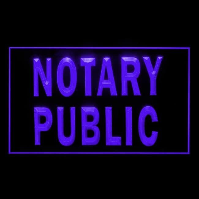 Miniatura 2 de 190146 Notary Public Sevice Office - Letrero de neón con luz LED de luz abierta (16 x 12 pulgadas, morado)