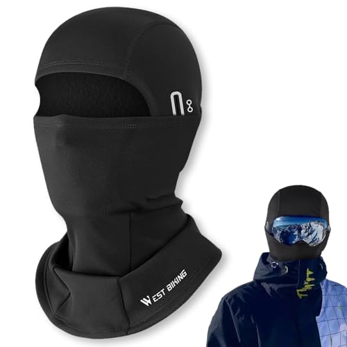 yotutun Pasamontañas de Invierno, Pasamontañas Moto para Hombre y Mujer, Cubierta de Cara Invierno Térmico Polar Anti Viento, Transpirable para Deportes al Aire Libre, Bicicleta