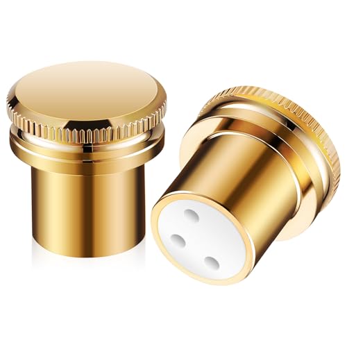 BUGUUYO 2 piezas Tapones Protectores de Conector de Cobre para Micrófono de Cubiertas Antipolvo Resistentes la Oxidación para Cables de Audio y Adaptadores