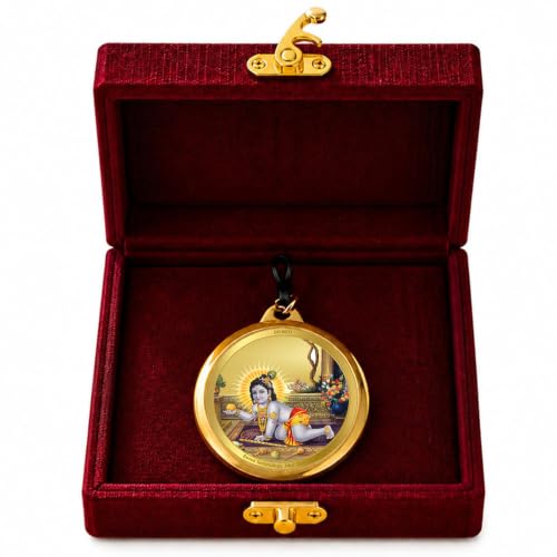 Image of DIVINITI 24K Gold Plated Double-Sided Religious Pendant with Premium Gift Box, Spiritual Locket for Men & Women, Devotional Jewellery for Gifting & Everyday Wear