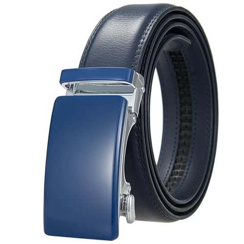 Men's 3.5Cm Casual Business Automatic Buckle Belt Black Red Brown Leather Belt3